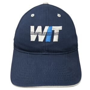 WIT Strapback Baseball Cap Blue One Size Adjustable Embroidered 6 Panel Hit